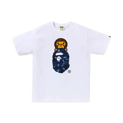 A BATHING APE Milo On Ape Head Tee "White/Navy"