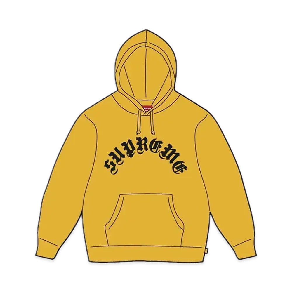 Supreme Printed Arc Hooded Sweatshirt "Yellow"