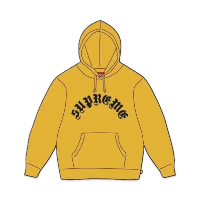 Supreme Printed Arc Hooded Sweatshirt "Yellow"