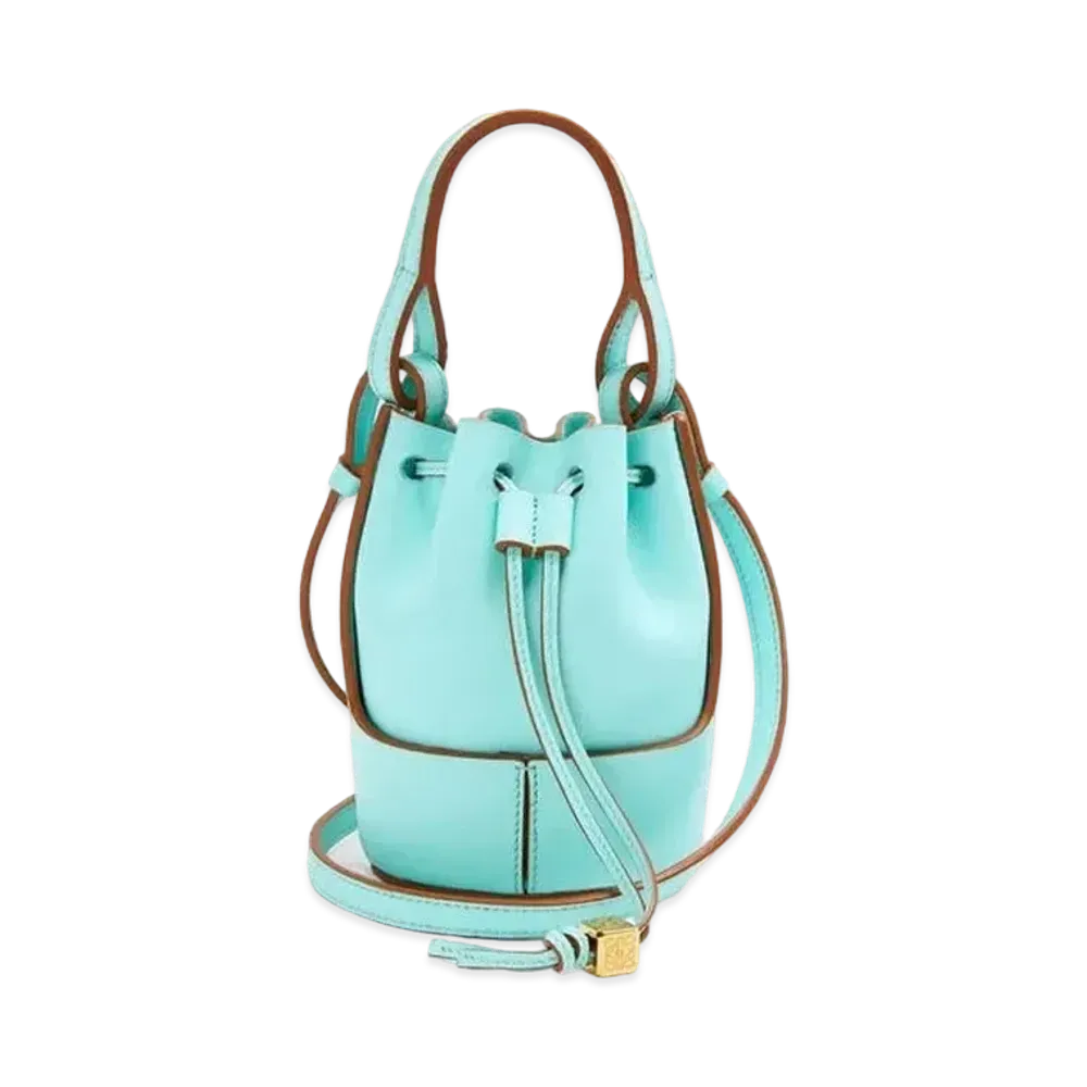 LOEWE Nano Balloon Bag In Nappa And Calfskin "Pacific Aqua"