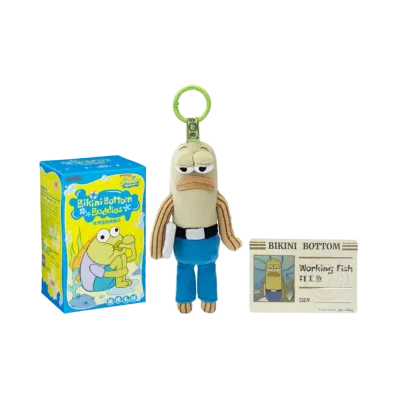 POP MART SpongeBob Bikini Bottom Buddies Funny Plush Series Working Fish