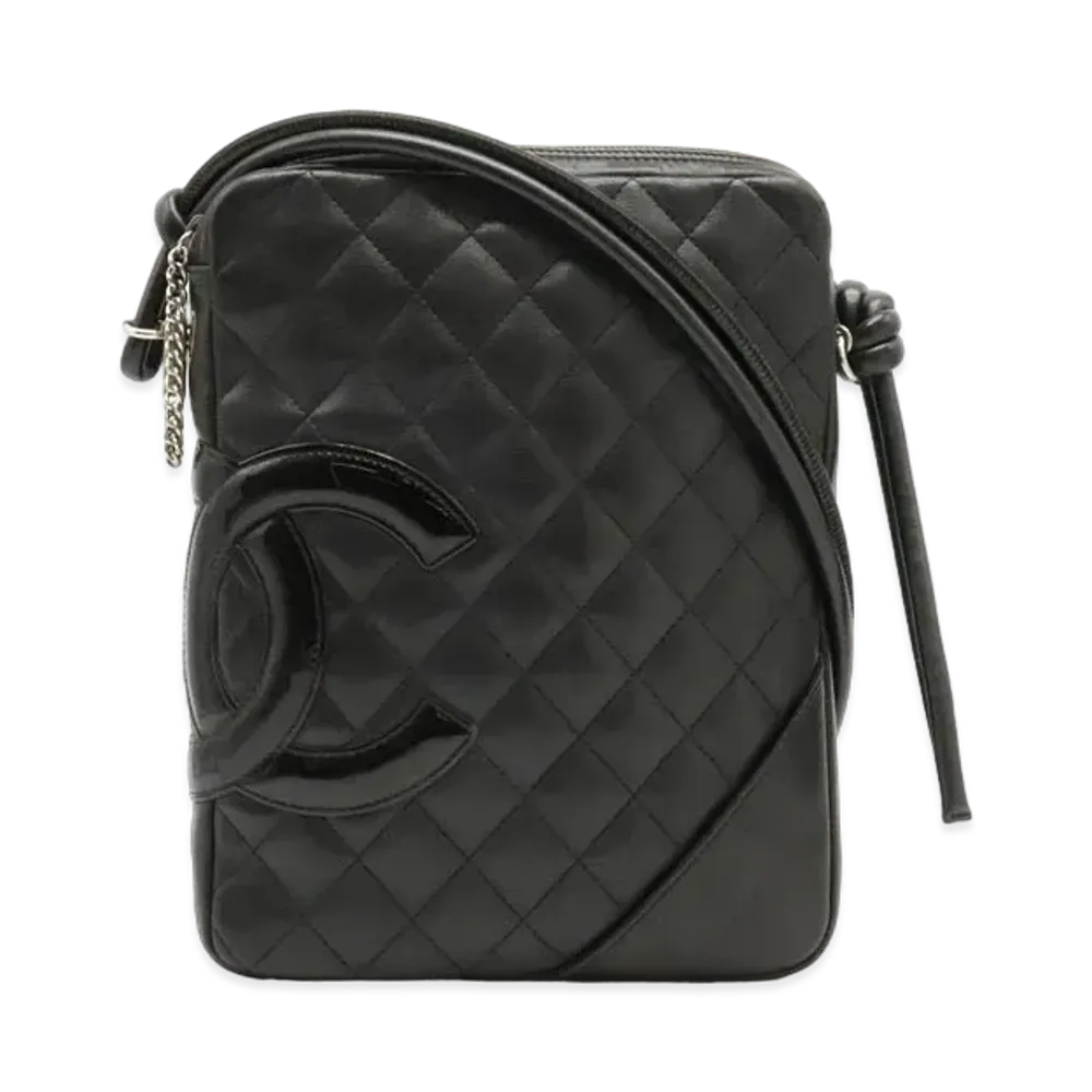 CHANEL Cambon Line Medium Pochette Crossbody Bag MM "Black/Enamel"