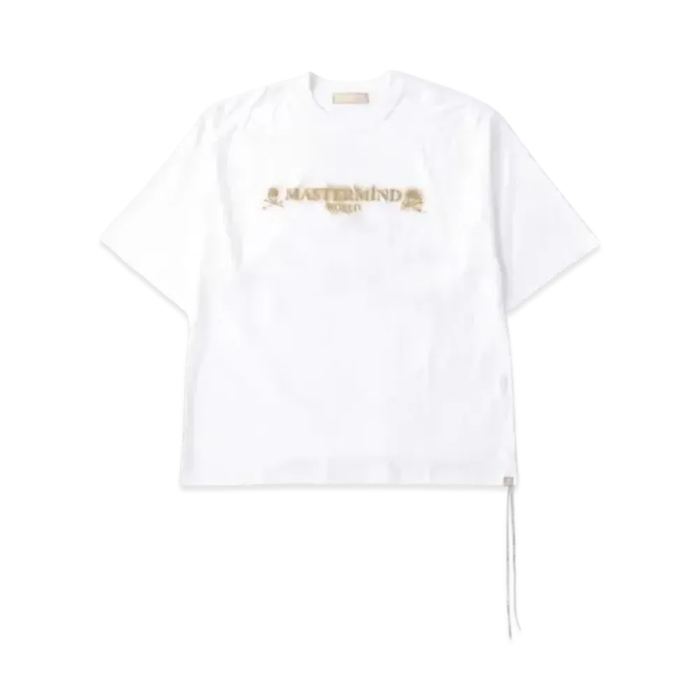 mastermind WORLD Boxy Sand Logo Tee "White"