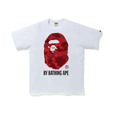 A BATHING APE COLOR CAMO BY BATHING APE TEE "White/Red"
