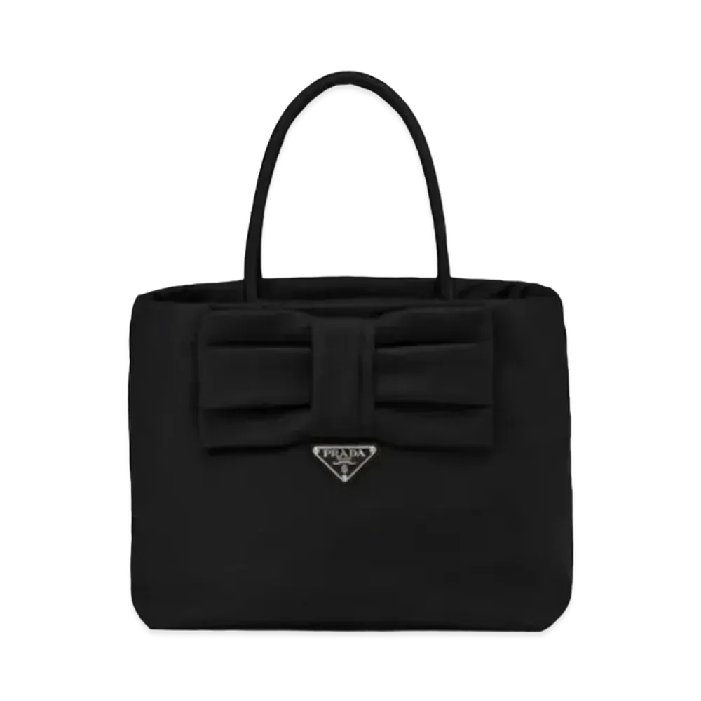 PRADA Nylon Bag With Bow "Black"