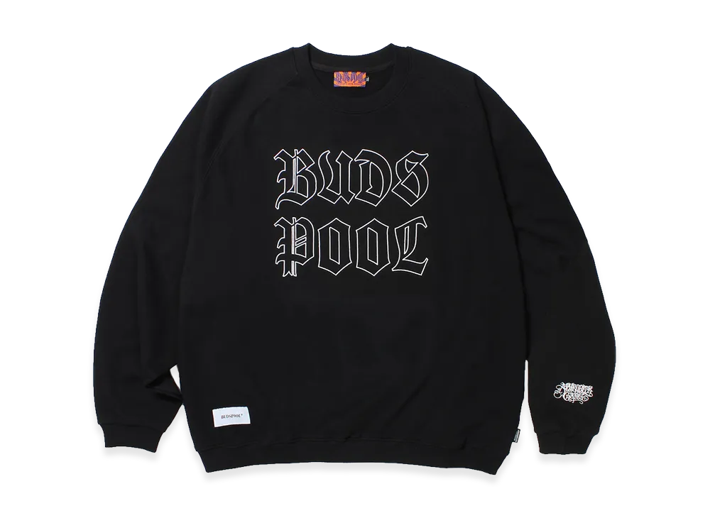 APHRODITEGANG x BUDSPOOL Embroidery Sweat Shirt "Black"