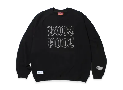 APHRODITEGANG x BUDSPOOL Embroidery Sweat Shirt "Black"