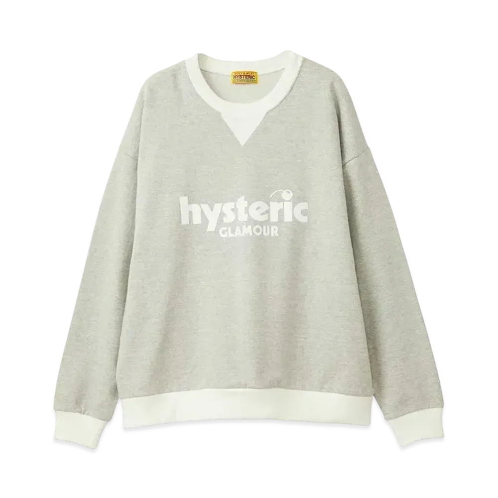 HYSTERIC GLAMOUR Cherry Logo Oversized Sweatshirt "Top Gray"