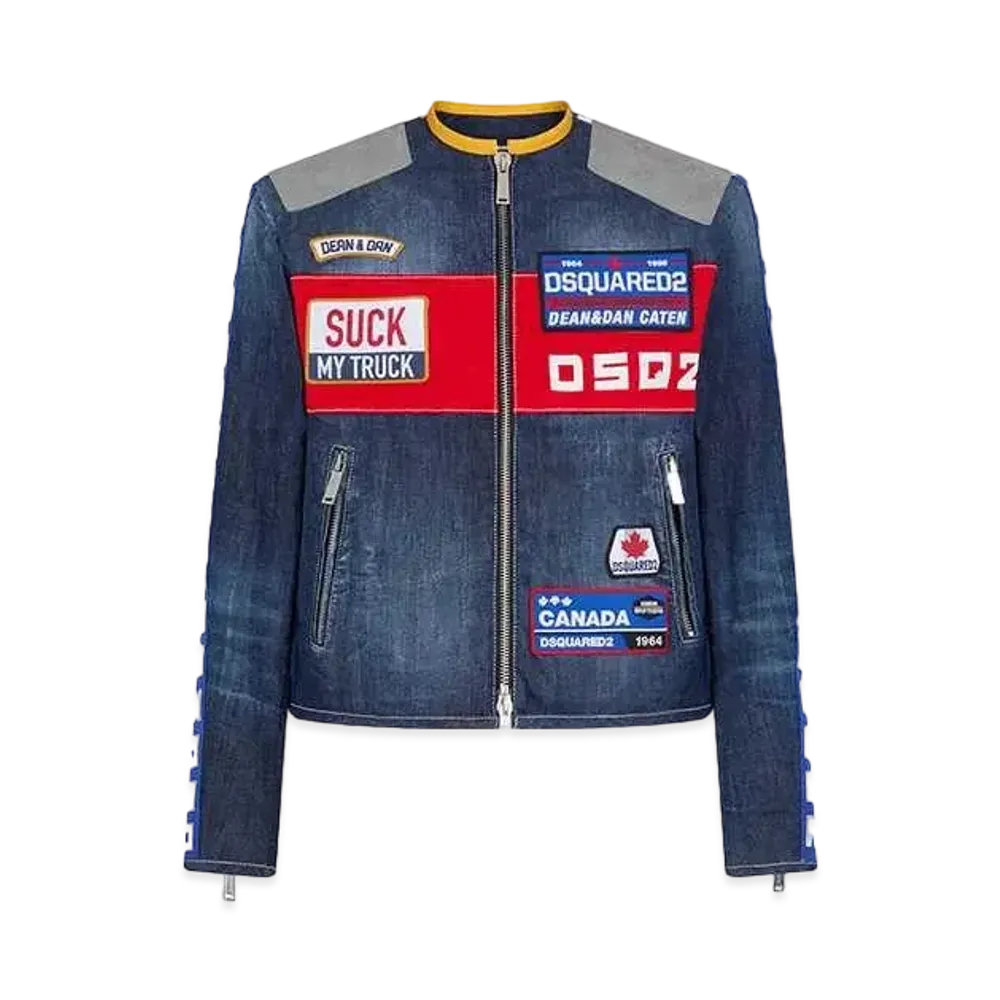 Dsquared2 Zipped Denim Jacket "Navy"