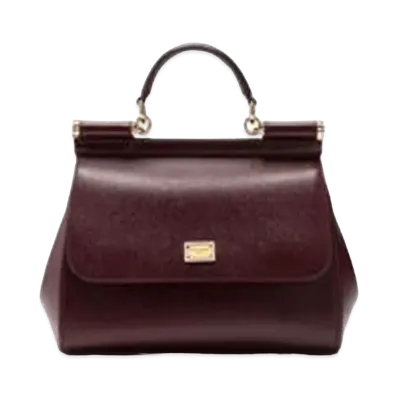 Dolce&Gabbana Sicily Bag Medium Dauphine Leather "Violet"
