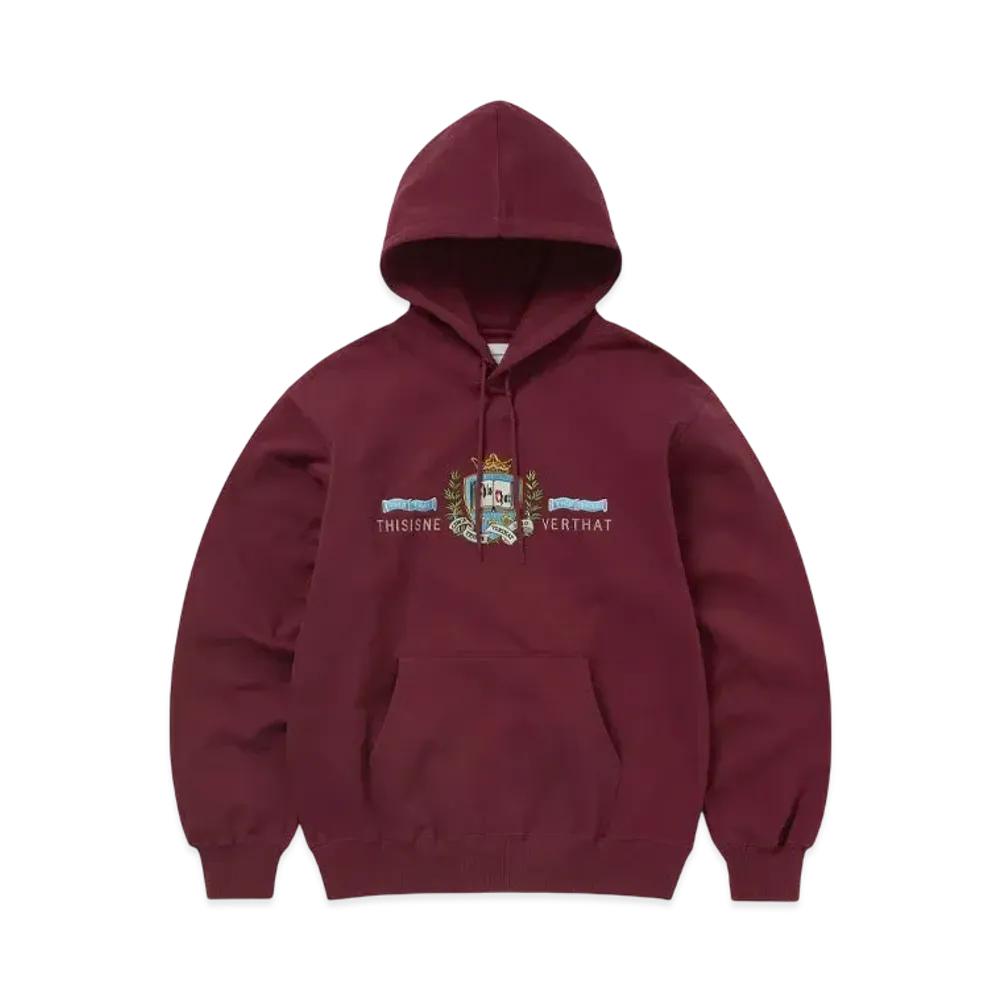 thisisneverthat Crest Hoodie "Burgundy"