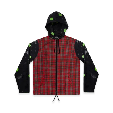 COMME des GARCONS x The Beatles Tartan Check Nylon Parka "Redish"