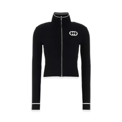 GUCCI Women's Viscose Blend Cardigan "Black"