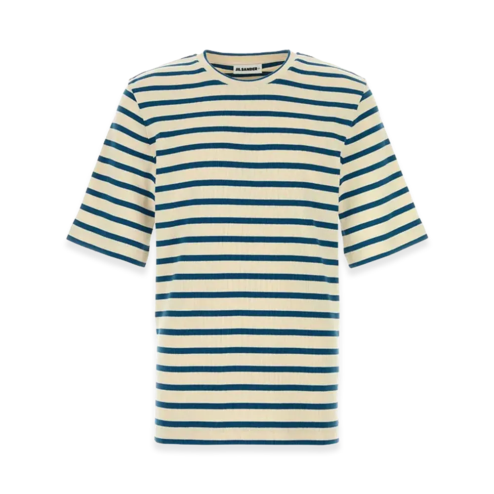 Jil Sander Embroidered Cotton T-Shirt "White"