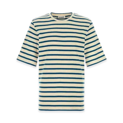 Jil Sander Embroidered Cotton T-Shirt "White"