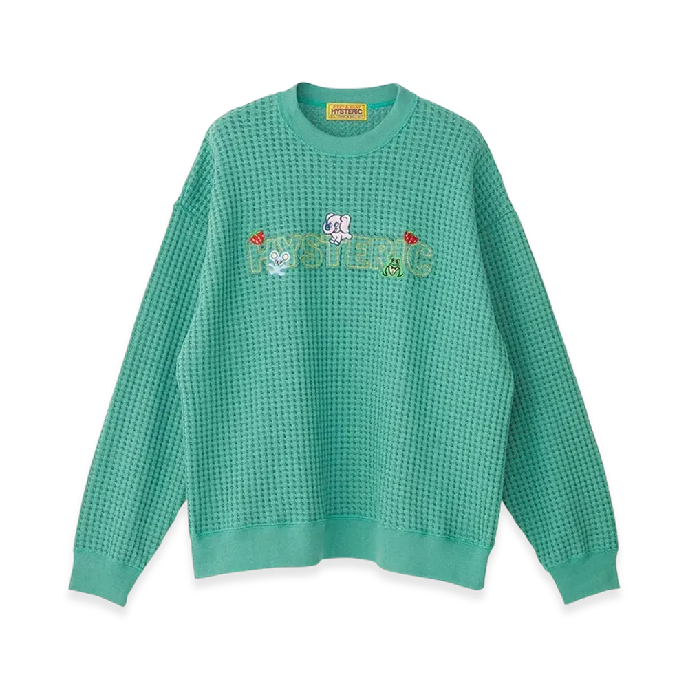 HYSTERIC GLAMOUR Hysteric Homies Embroidery Oversized Sweatshirt "Green"