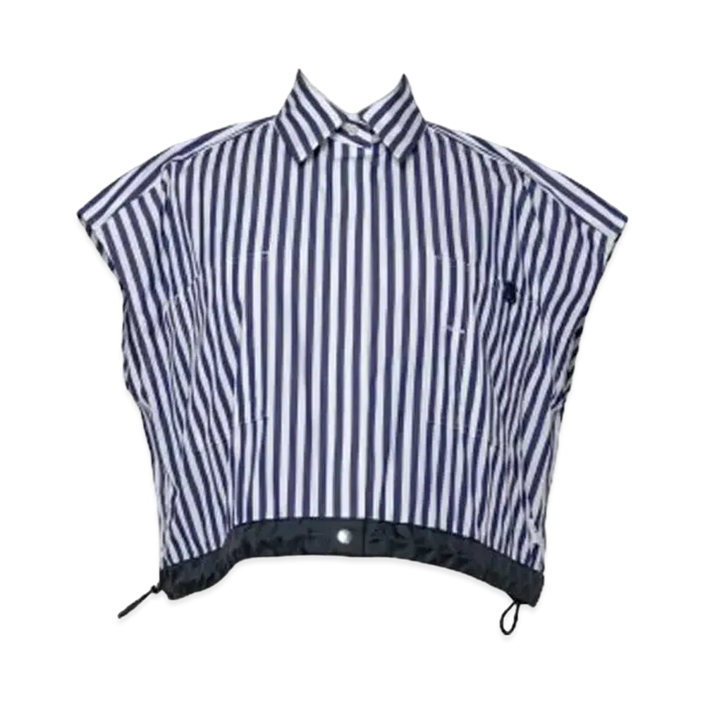 sacai Thomas Mason S Cotton Poplin Shirt "Navy Stripe"