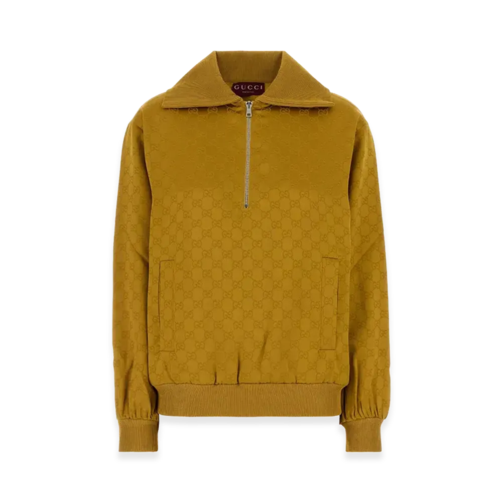 GUCCI Women's Mustard Viscose Blend Polo Shirt "Yellow"
