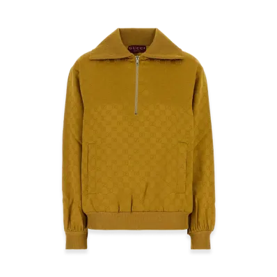 GUCCI Women's Mustard Viscose Blend Polo Shirt "Yellow"