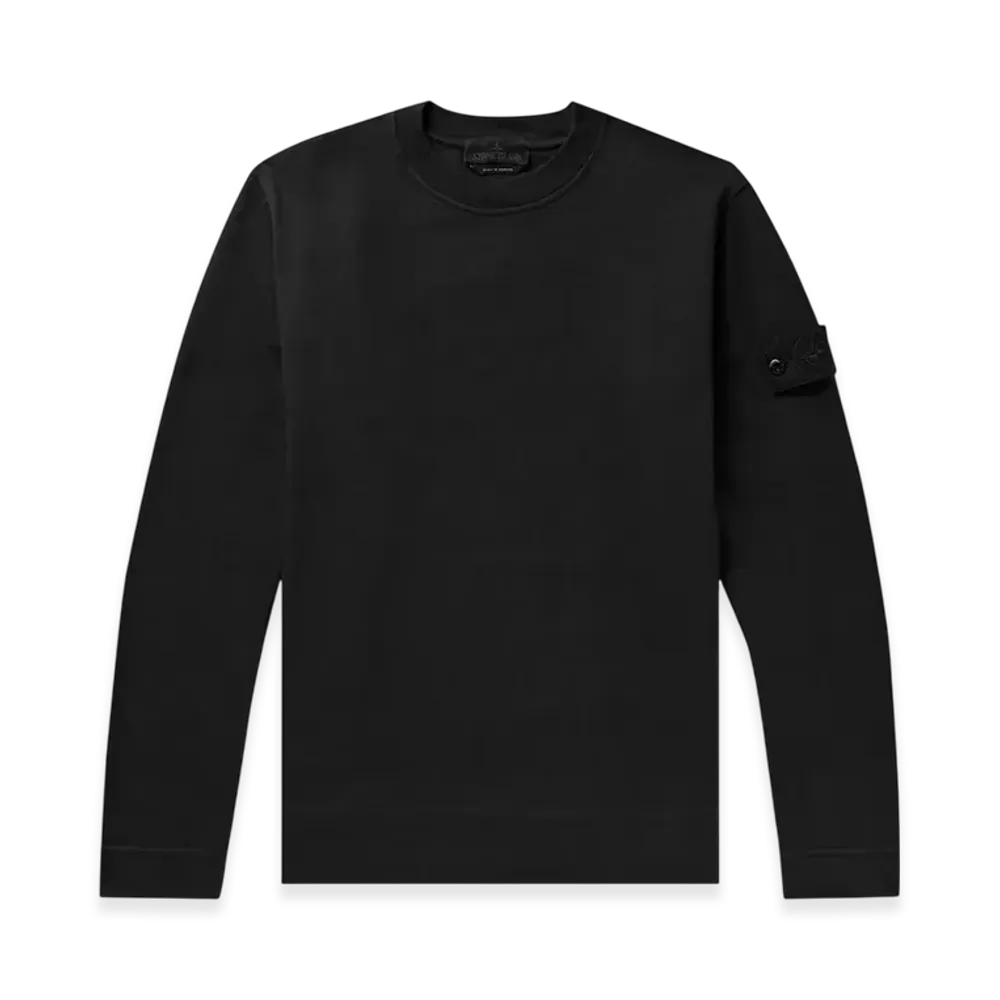 Stone Island 611F3 Ghost Piece Organic Cotton Crewneck Sweatshirt - 23SS "Black"