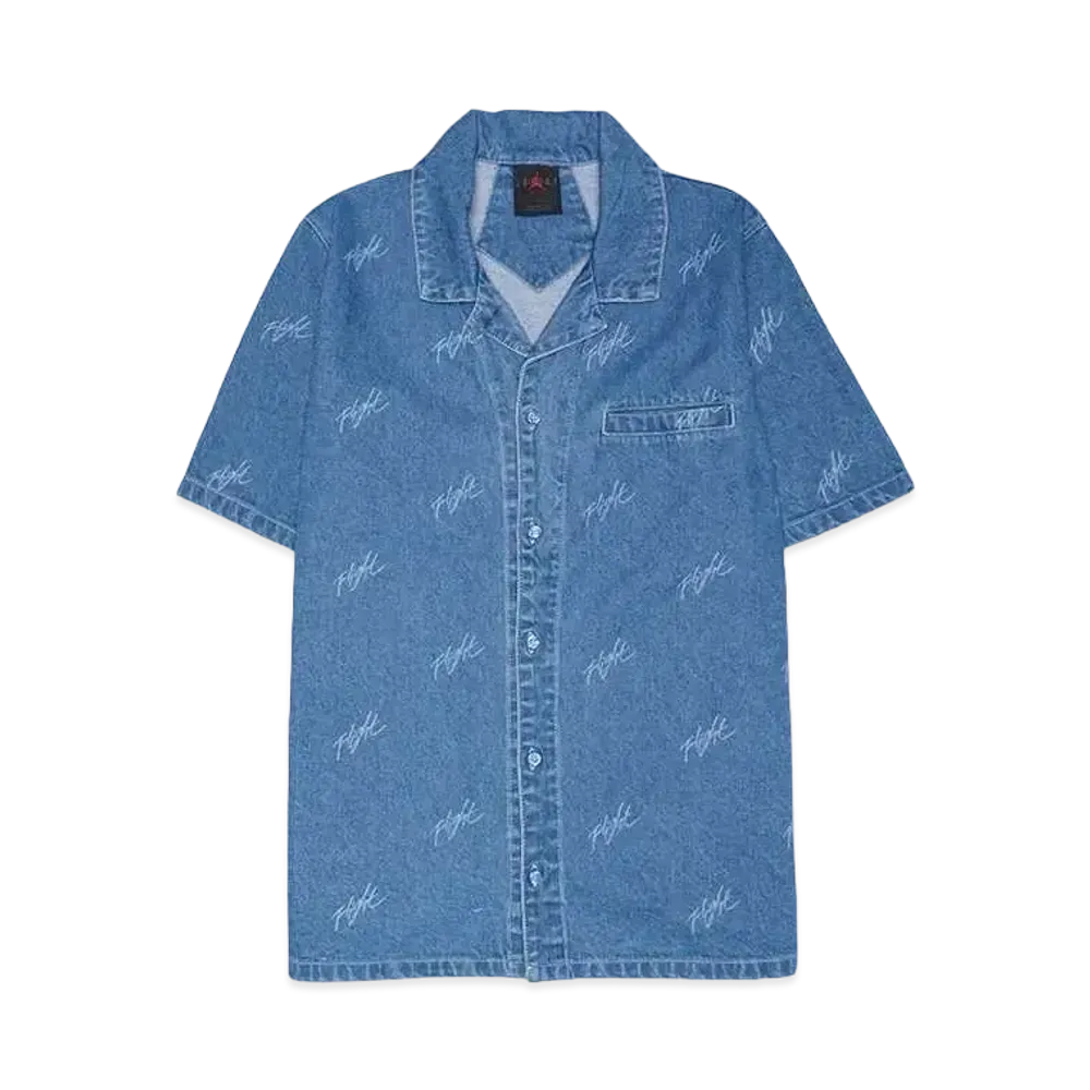 Nike Jordan Women's Allover Print Woven Top "Denim"