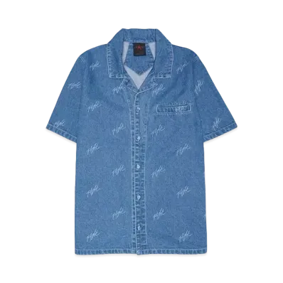 Nike Jordan Women's Allover Print Woven Top "Denim"