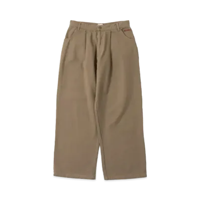 BADWAY 1tuck duck wide taperd pants "Beige"