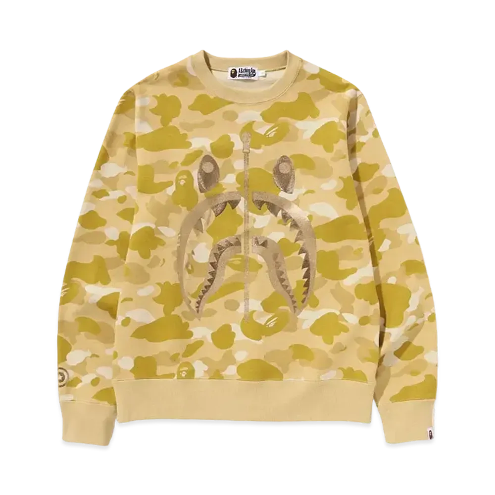 A BATHING APE Shark Crewneck "Yellow"