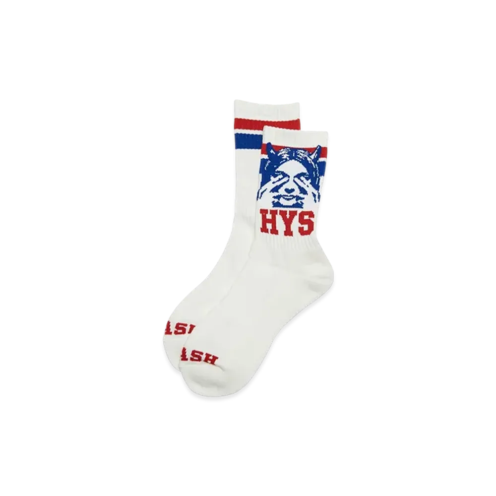 HYSTERIC GLAMOUR See No Evil Sports Socks "White"