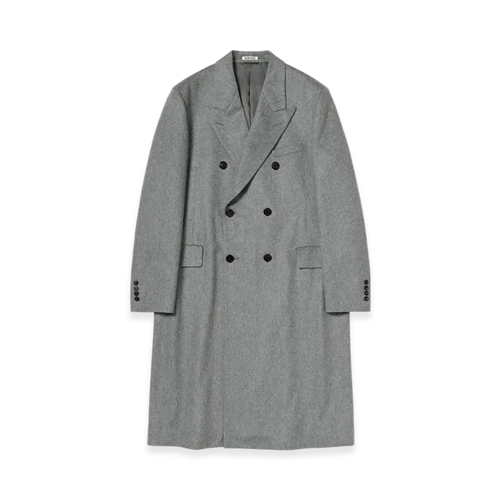 AURALEE Cashmere Moleskin Coat "Top Gray"