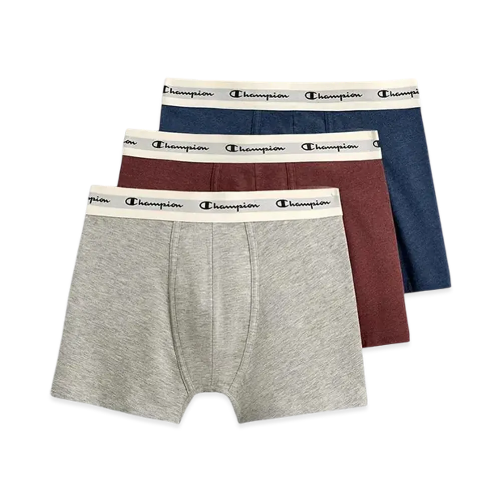 ZARA x CHAMPION Boxer Shorts 3-Pack "Grey Marl/Red/Blue"