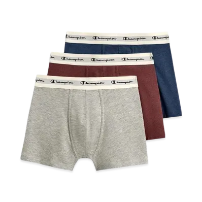 ZARA x CHAMPION Boxer Shorts 3-Pack "Grey Marl/Red/Blue"