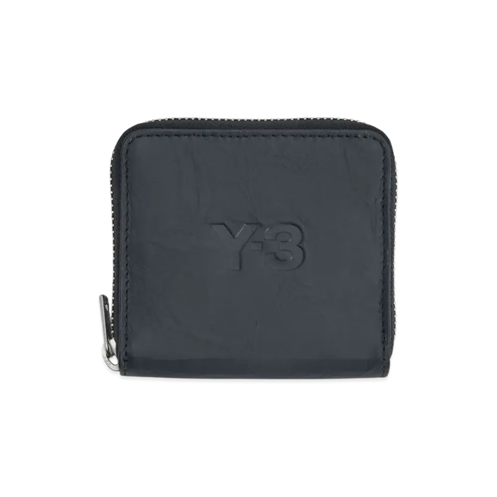 Y-3 Crinkle Leather Wallet "Black"