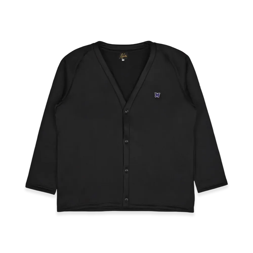 NEEDLES PE/C Lined Fleece V-Neck Cardigan "Black"