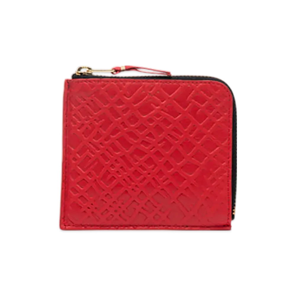 COMME des GARCONS Wallet Embossed Roots "Red"