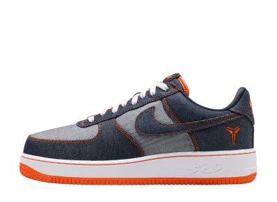 Kobe Bryant × Nike Air Force 1 Low Protro Denim "Obsidian/Safety Orange"