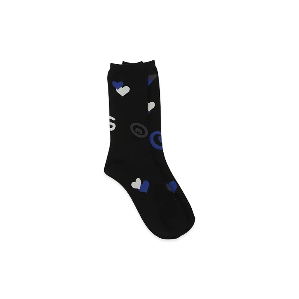 Y's x CPD HOOME Love Patch Design Socks "Black"