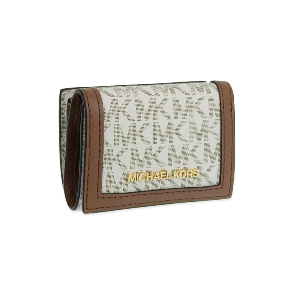MICHAEL KORS Women's Trifold Wallet "White/Brown"