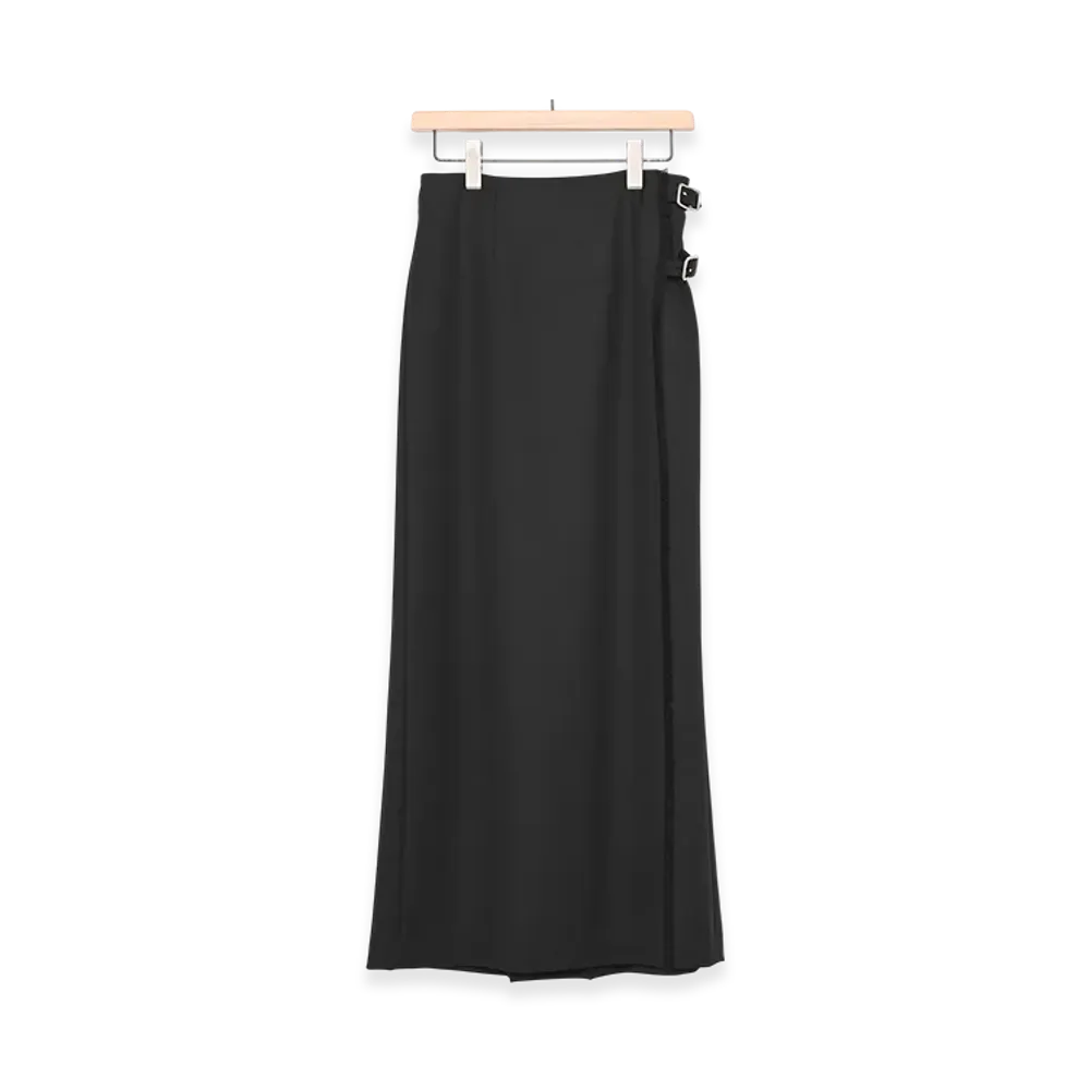 COMOLI Black Scottish Skirt "Black"