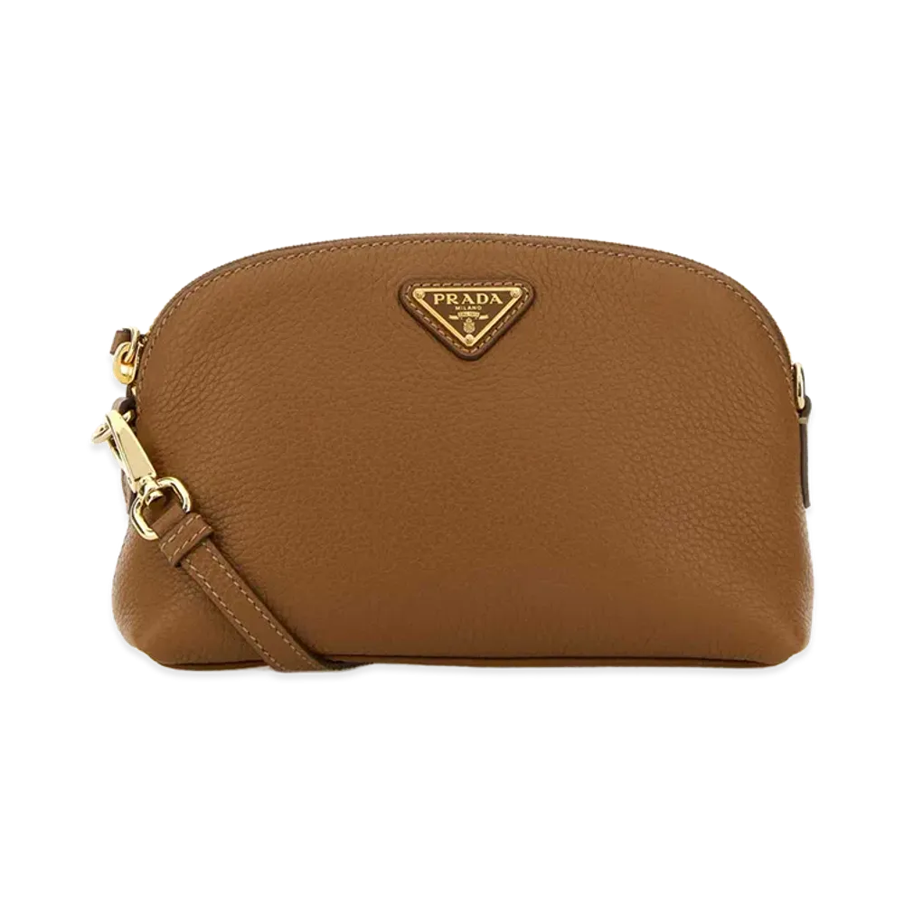 PRADA Women's Leather Crossbody Bag "Camel"
