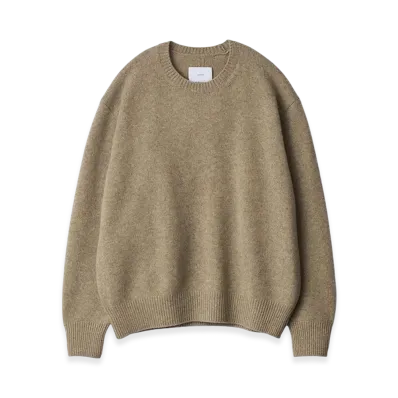 ssstein Extra Fine Wool Warm Knit Crew Neck LS "Beige"