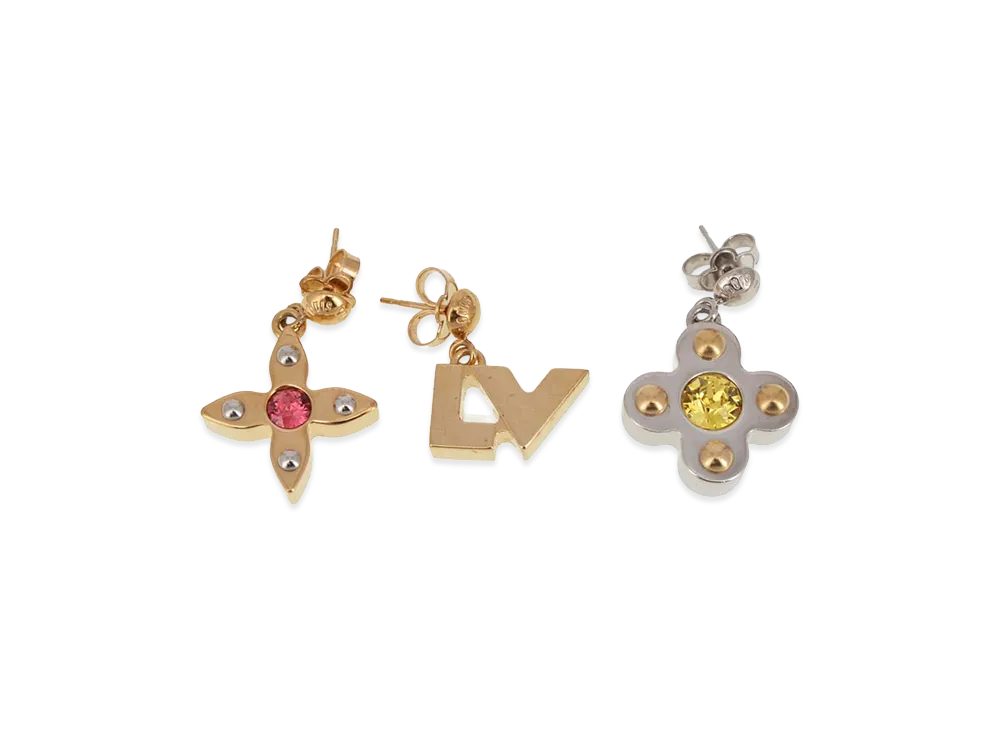 Louis Vuitton Boucles Dreilles Love Letters Earrings "Gold/Silver"