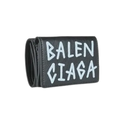 Balensiaga Carry Mini Wallet Graffiti "Black"