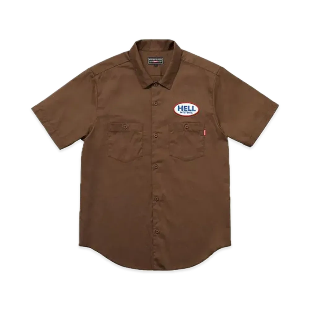 Supreme x HYSTERIC GLAMOUR S/S Work Shirt "Brown"