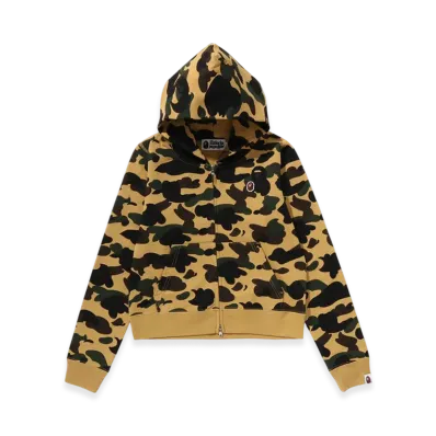 A BATHING APE 1st Camo Zip Hoodie "Yellow"