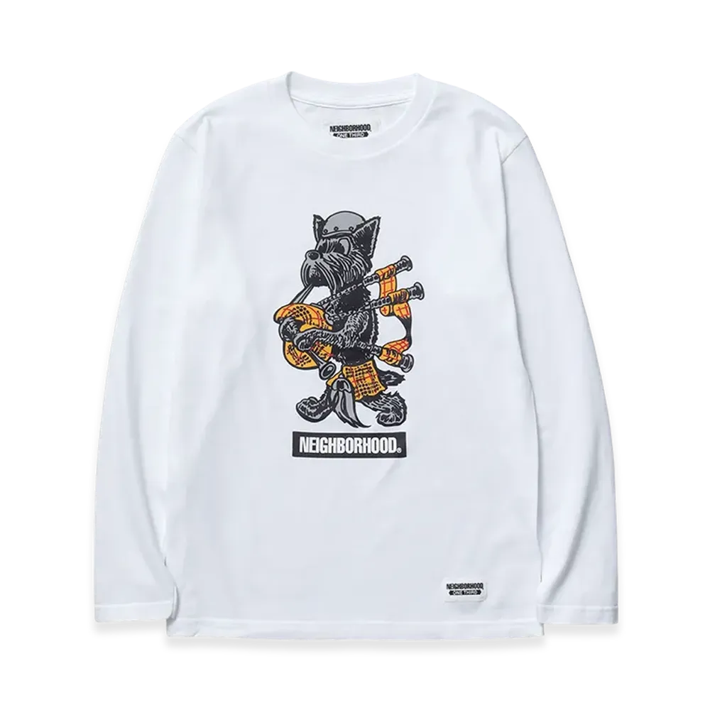 NEIGHBORHOOD One Third Kids OT. Tee LS-10 "White"