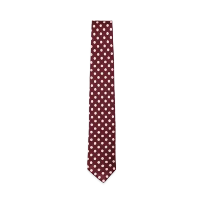 BEAMS Silk Tie Dot Print "WineBig"