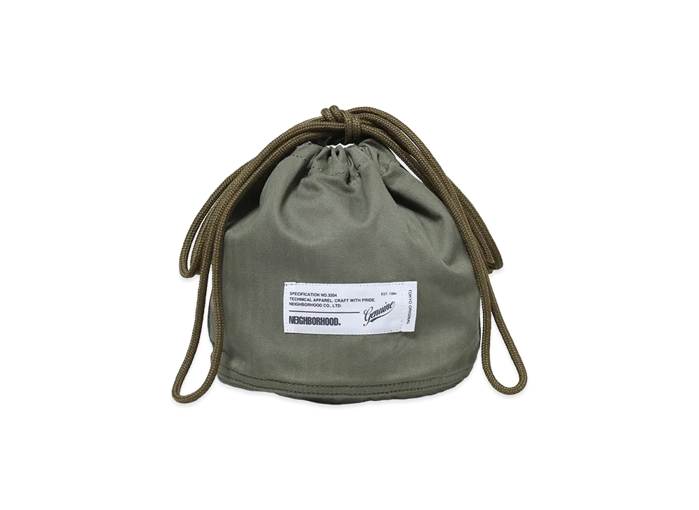 NEIGHBORHOOD HBT Drawstring Bag "Olive Drab"