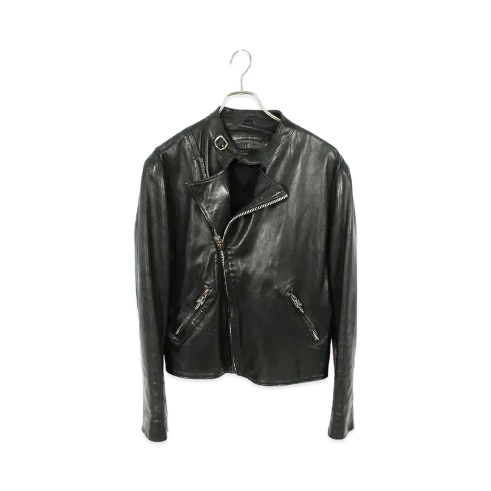 Chrome Hearts Gunslinger Belt Semi Double Riders Leather Jacket "Black"