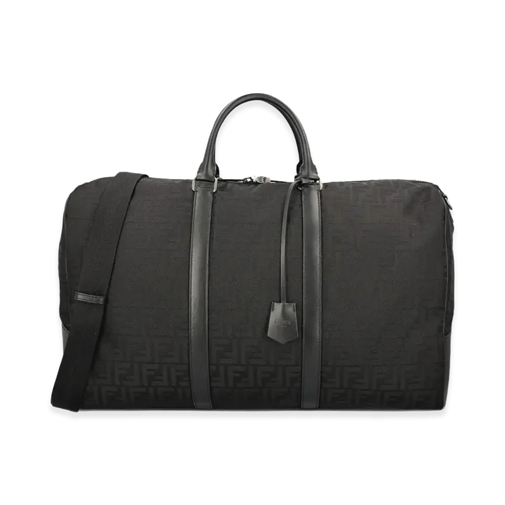 FENDI Fabric Large FF Travel Bag "Black"
